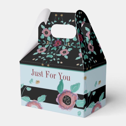 Artsy Floral Bedankdoosjes (Voorkant Zijde)