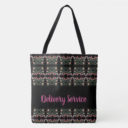 Artsy Floral Designer Pattern Tote Bag (Voorkant)