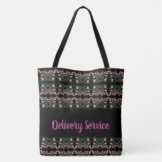 Artsy Floral Designer Pattern Tote Bag (Achterkant)