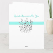 Artsy Floral in Grays Kaart (Achterkant)