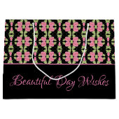 Artsy Floral Patterned Designer Groot Cadeauzakje (Voorkant)