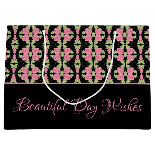 Artsy Floral Patterned Designer Groot Cadeauzakje (Voorkant)