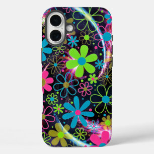 Artsy Flower Design Telefoonhoes iPhone 16 Plus Hoesje