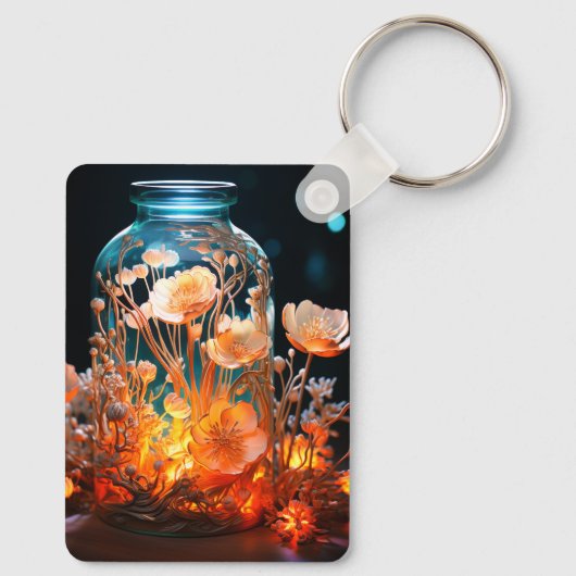 Artsy Flower Jar Sleutelhanger (Achterkant)