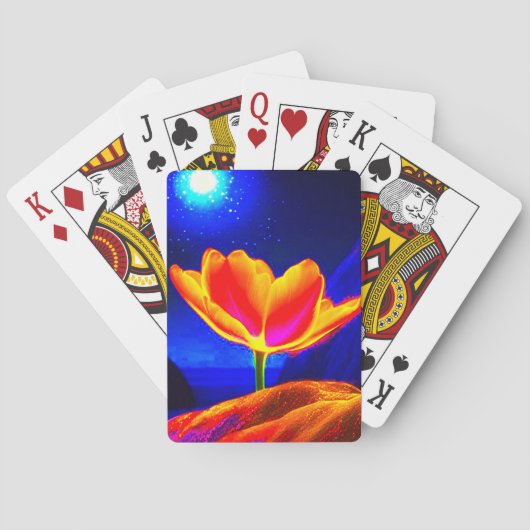 Artsy Flower Pokerkaarten (Achterkant)