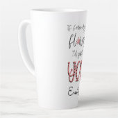 Artsy Flower Typography Friendship Quote Name Latte Mok (Linkerhoek)