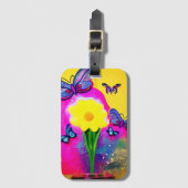 Artsy Flowers Bagagelabel (Voorkant (verticaal))