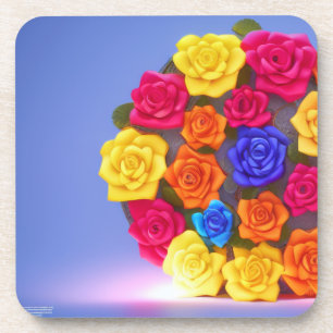 Artsy Flowers Bier Onderzetter