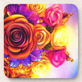 Artsy Flowers Bier Onderzetter (Voorkant)