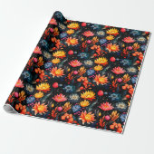 Artsy Flowers Cadeaupapier (Uitgerold)