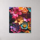 Artsy Flowers Canvas Afdruk (Voorkant)