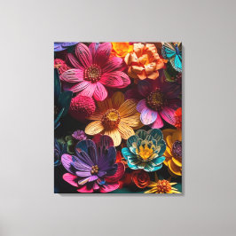 Artsy Flowers Canvas Afdruk