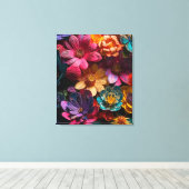 Artsy Flowers Canvas Afdruk (Insitu (Houten vloer))