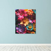 Artsy Flowers Canvas Afdruk (Insitu (Houten vloer))