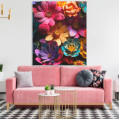Artsy Flowers Canvas Afdruk (Insitu (Woonkamer))