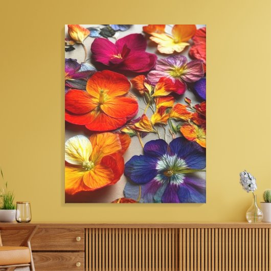 Artsy Flowers Canvas Afdruk (Insitu (Woonkamer))