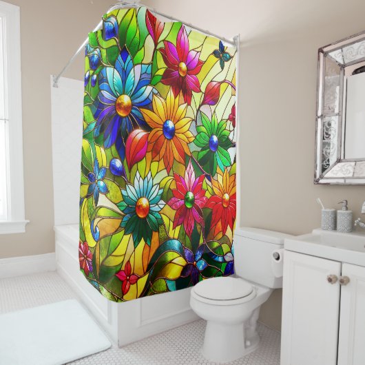 Artsy Flowers Douchegordijn (In situ)