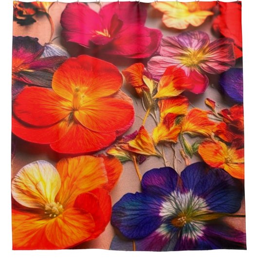 Artsy Flowers Douchegordijn (Voorkant)