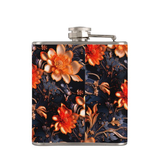 Artsy Flowers Heupfles (Achterkant)