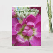 Artsy Flowers in de roze Birthday Kaart (Voorkant)