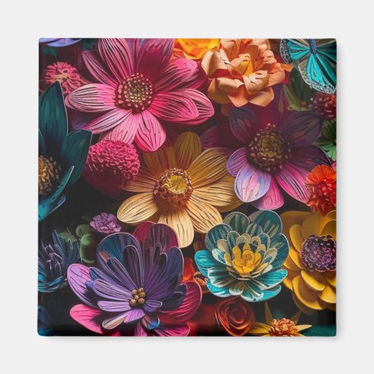 Artsy Flowers Magneet (Voorkant)