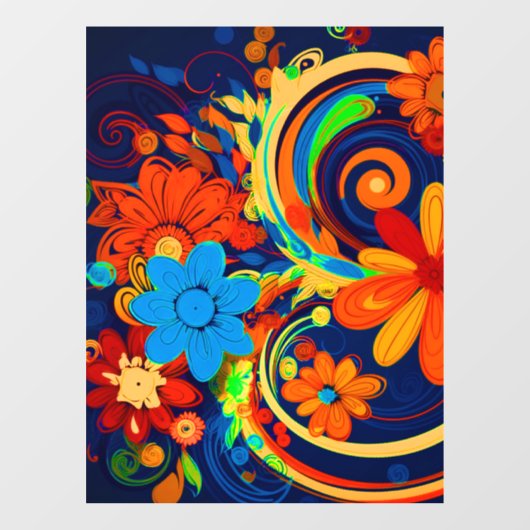 Artsy Flowers Raamsticker (Vel)