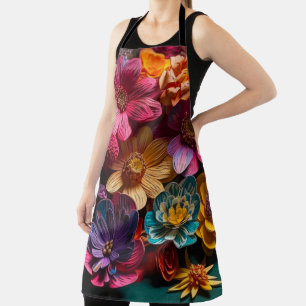 Artsy Flowers Schort