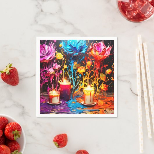 Artsy Flowers Servet (Insitu)