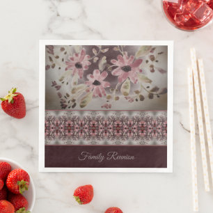 Artsy Foral Patterned Servet