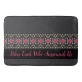 Artsy Fuchsia roze Floral act with green Badmat (Voorkant)