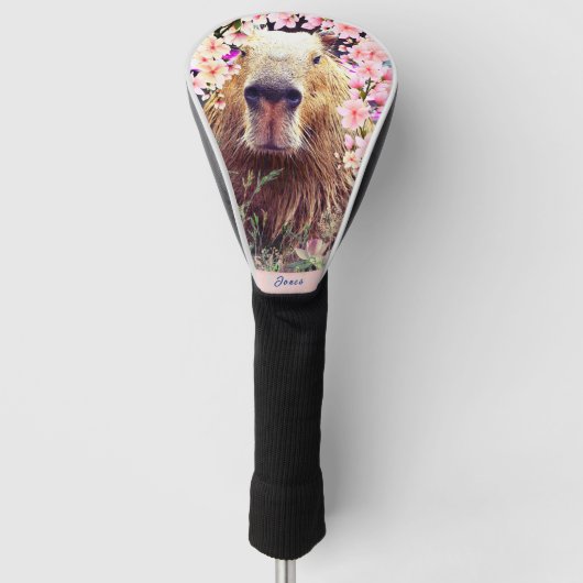 Artsy Fun Capybara Golf Driver Hoofd Hoesje Golfheadcover (Voorkant)