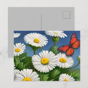 Artsy Fun Daisies en Butterflies Briefkaart