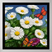 Artsy Fun Daisies en Butterflies Poster (Voorkant)