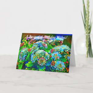 Artsy Garden Birthday Wishes Birthday Kaart