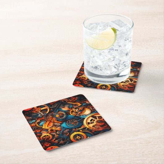 Artsy Gears Kartonnen Onderzetters (Insitu)