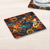 Artsy Gears Kartonnen Onderzetters (Schuin)