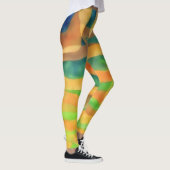 Artsy Geel en Blauw Multi Leggings (Rechts)