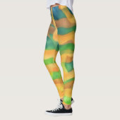 Artsy Geel en Blauw Multi Leggings (Links)