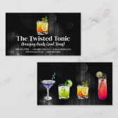 Artsy Gemengde Cocktail Drinken Visitekaartje (Voorkant / Achterkant)