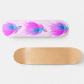 Artsy Girly Neon Pink Blue Painted Betta Fish Persoonlijk Skateboard (Horizontaal)
