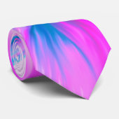 Artsy Girly Neon Pink Blue Painted Betta Fish Stropdas (Opgerold)