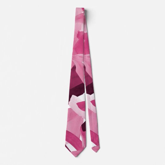 Artsy Girly Roze Bourgondische penseelstreek Colla Stropdas (Voorkant)