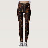 Artsy Gold Black Leggings (Voorkant)