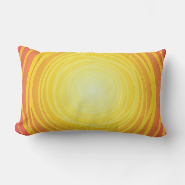 Artsy Gold Yellow Red Sun print Kussen (Voorkant)