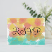 Artsy Gouache RSVP Waterverf Kaartje (Staand voorkant)