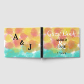 Artsy Gouache Trouw Monogram Gastenboek (Volledig)
