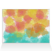 Artsy Gouache Waterverf Wedding Table Number (Binnen Horizontaal (Boven))