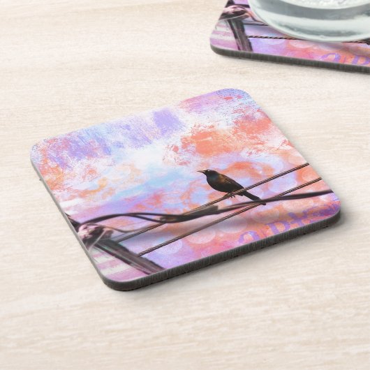 Artsy Grackle Bier Onderzetter (Linkerzijde)