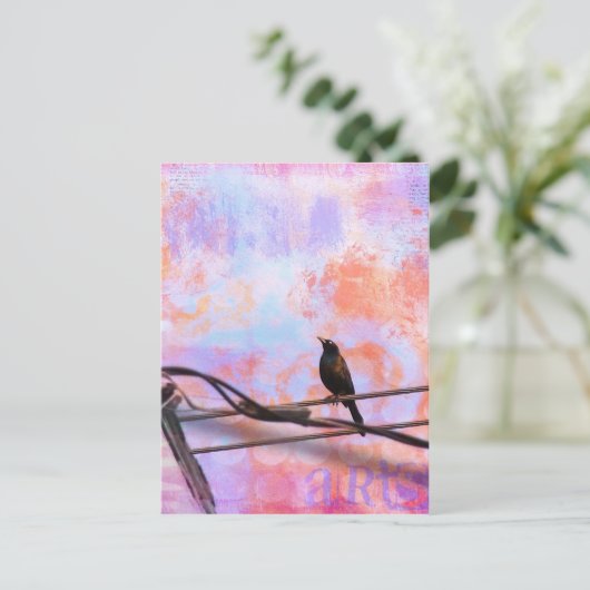 Artsy Grackle Briefkaart (Staand voorkant)