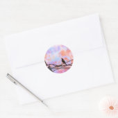 Artsy Grackle Ronde Sticker (Envelop)